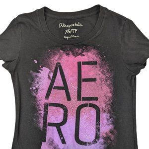 Aeropostale Black Girls Crewneck T-Shirt XS Original Brand
